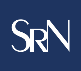 A blue square with the letters srn in white