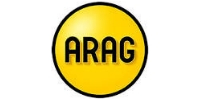 A yellow circle with the word arag in it.